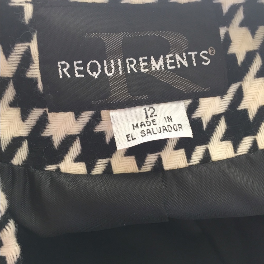Requirements Houndstooth Blazer & Skirt‎ Set 12 14 - Picture 6 of 8